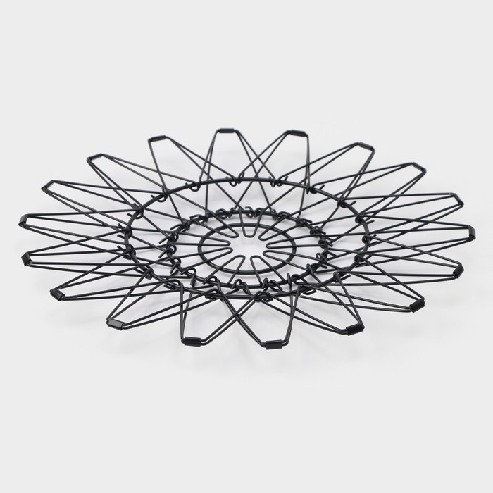 Фруктовница раскладная 29х29х4,5см черная