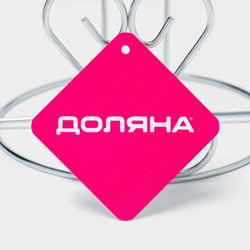 Подставка под бумажные полотенца, 13х13х27 см, цвет хром "Сердце"