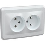 Розетка 2-м СП Вега б/з 10А IP20 РС12-2 ВБ белый IEK