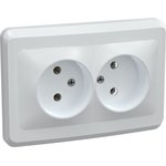 Розетка 2-м СП Вега б/з 10А IP20 РС12-2 ВБ белый IEK