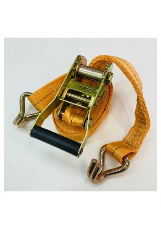 Ремень стяжной 3м 3т 35мм оранжевый с крюками