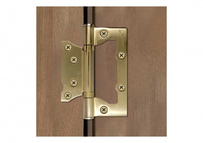 Петля без врезки 100х75х2,0 TRODOS золото