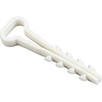 Дюбель-хомут кабельный 5х8 для плоского кабеля белый