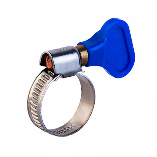 Хомут червячный с ключом 12-20мм нерж