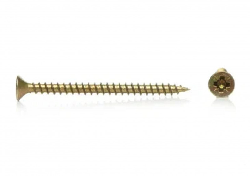 Саморез универсальный желтый цинк 4х60