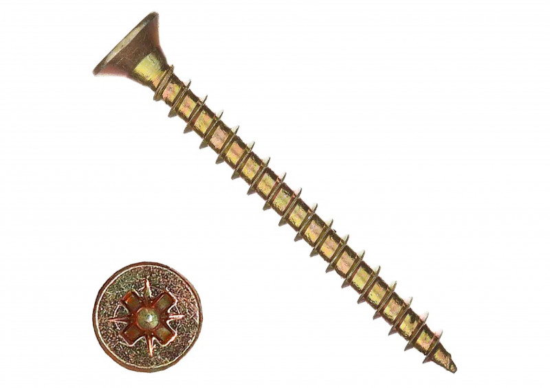 Саморез универсальный желтый цинк 5х50