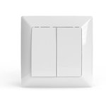 Выключатель 2кл СП AVA 10A IP20 в сборе белый TOKOV LIGHT