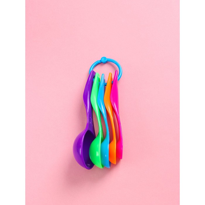 Набор мерных ложек 5шт:1мл, 2,5мл, 5мл,7,5мл,15мл, цвет микс, "Креатив"