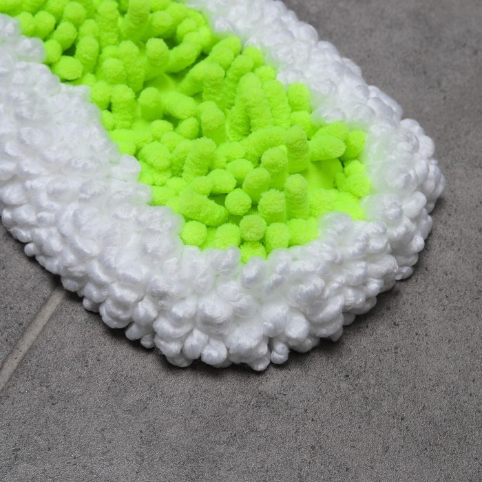 Швабра для мытья пола плоская,насадка из микрофибры 38х8см,телескопическая ручка 77-128см